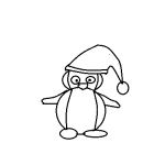 disegni natale pinguino